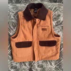 Toddler Eddie Bauer Brown and Tan Vest with Pockets